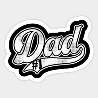 Number One Dad baseball style2 Sticker